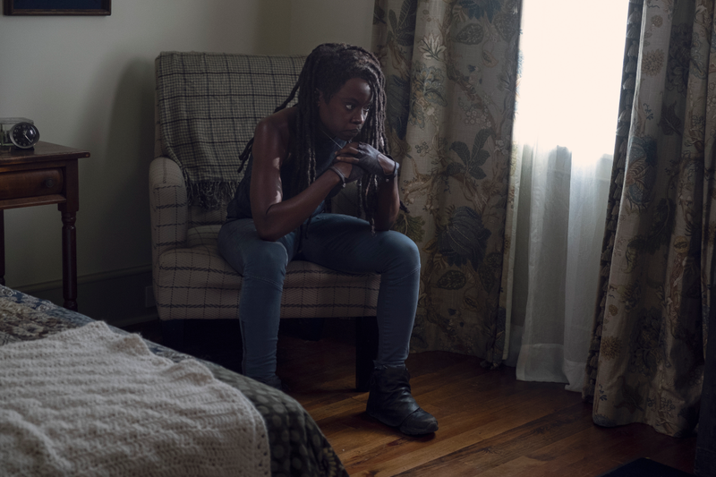 Michonne (Danai Gurira) gets her brood on.